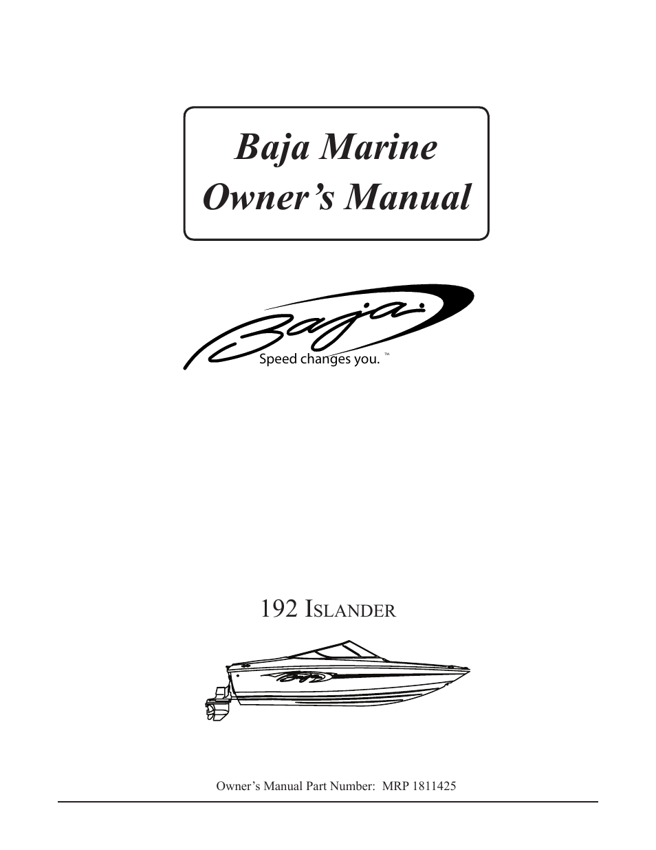 Baja Marine 192 Islander User Manual | 82 pages