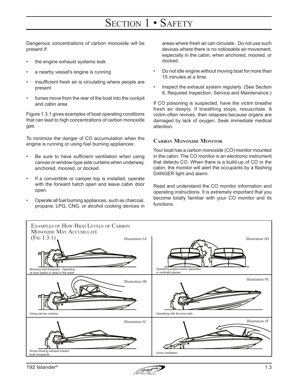 1 • s, Ection, Afety | Baja Marine 192 Islander User Manual | Page 13 / 82