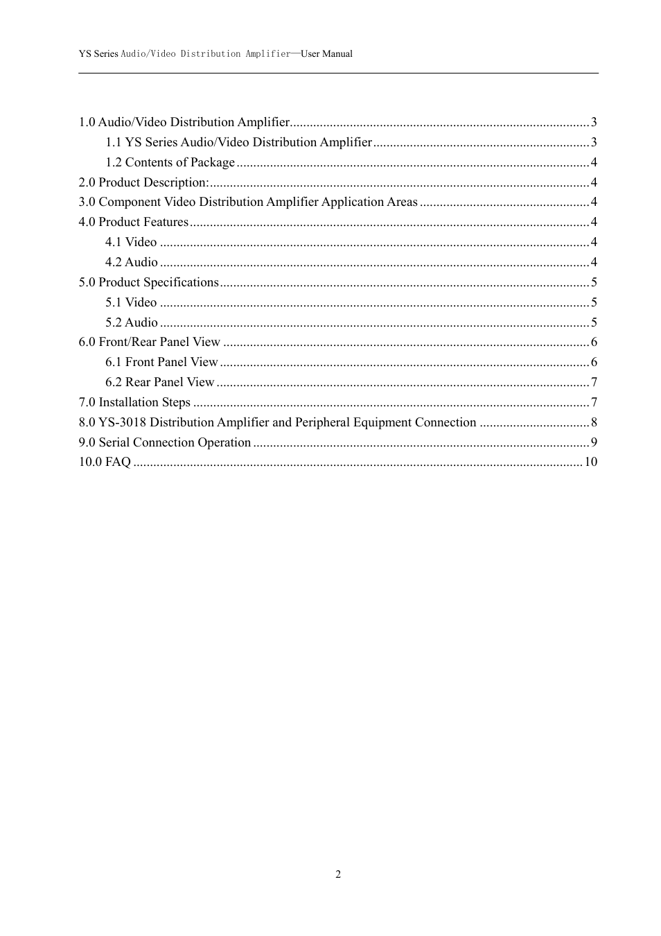 Avlink YS-30116 User Manual | Page 3 / 11