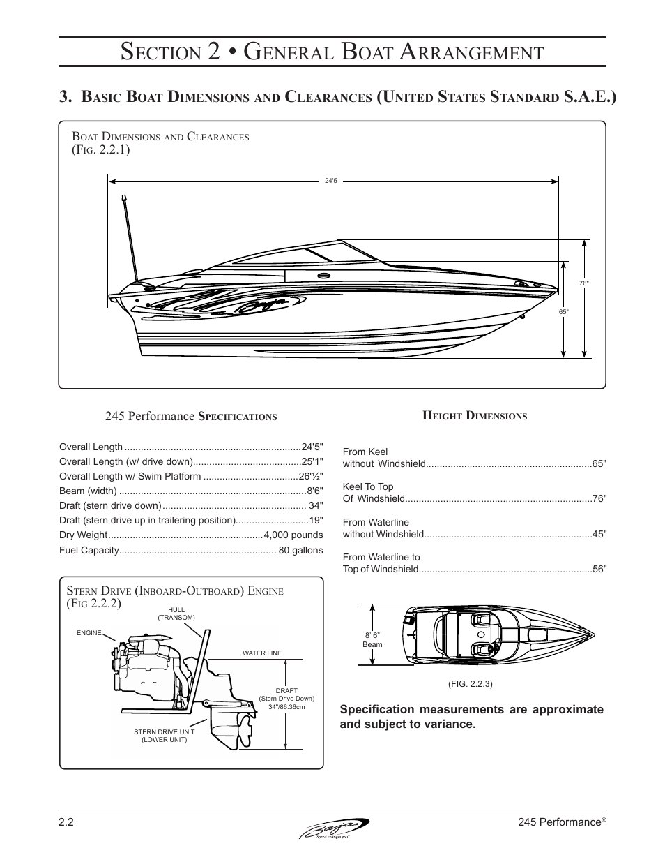 2 • g, Ection, Eneral | Rrangement, S.a.e.) | Baja Marine Performance 245 User Manual | Page 30 / 82