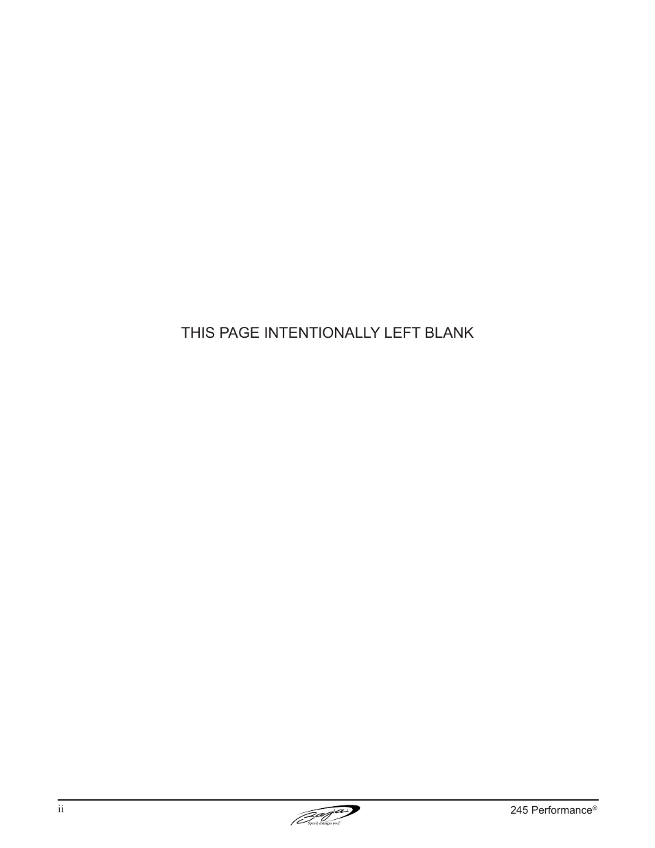 This page intentionally left blank | Baja Marine Performance 245 User Manual | Page 4 / 82