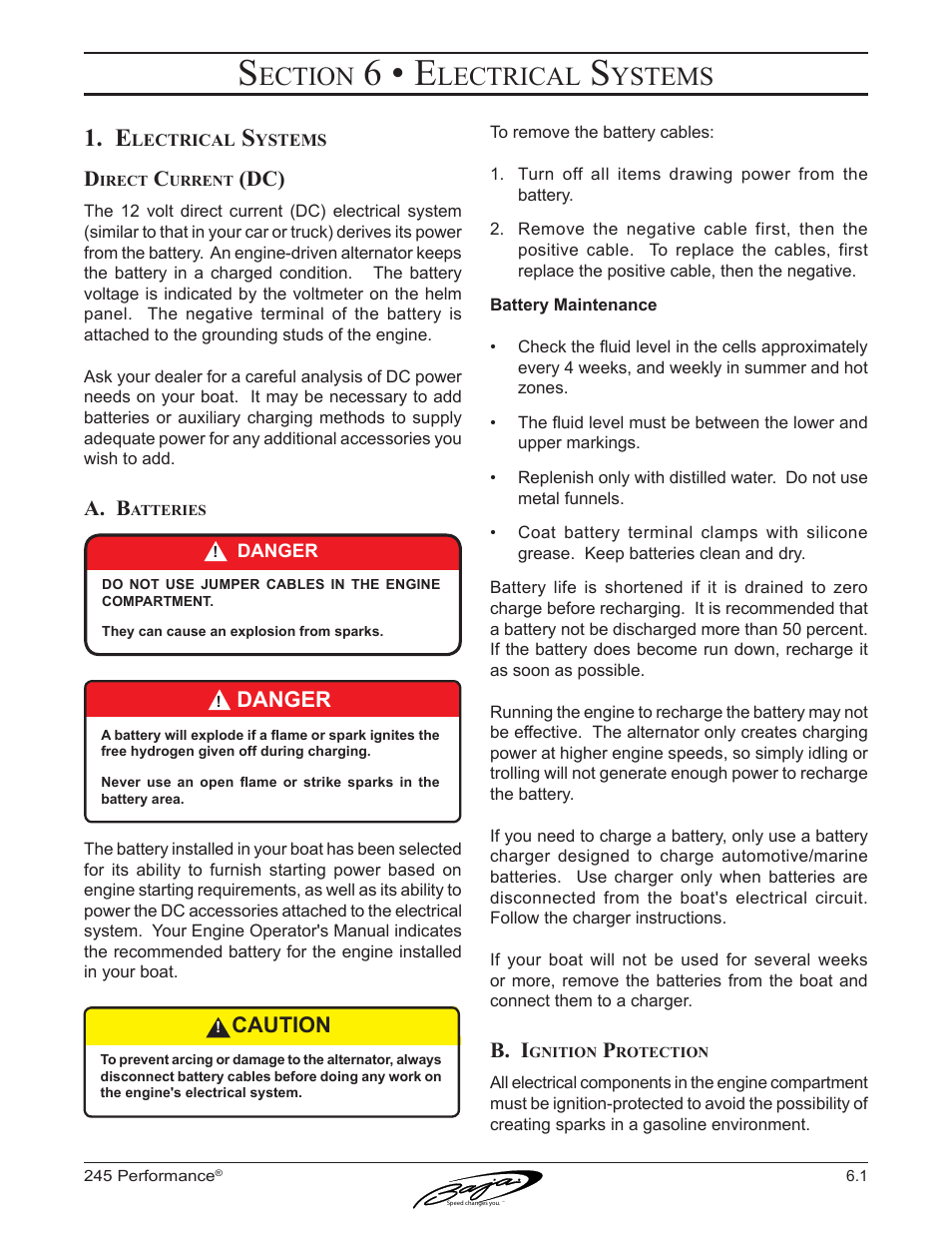 6 • e, Ection, Lectrical | Ystems | Baja Marine Performance 245 User Manual | Page 51 / 82