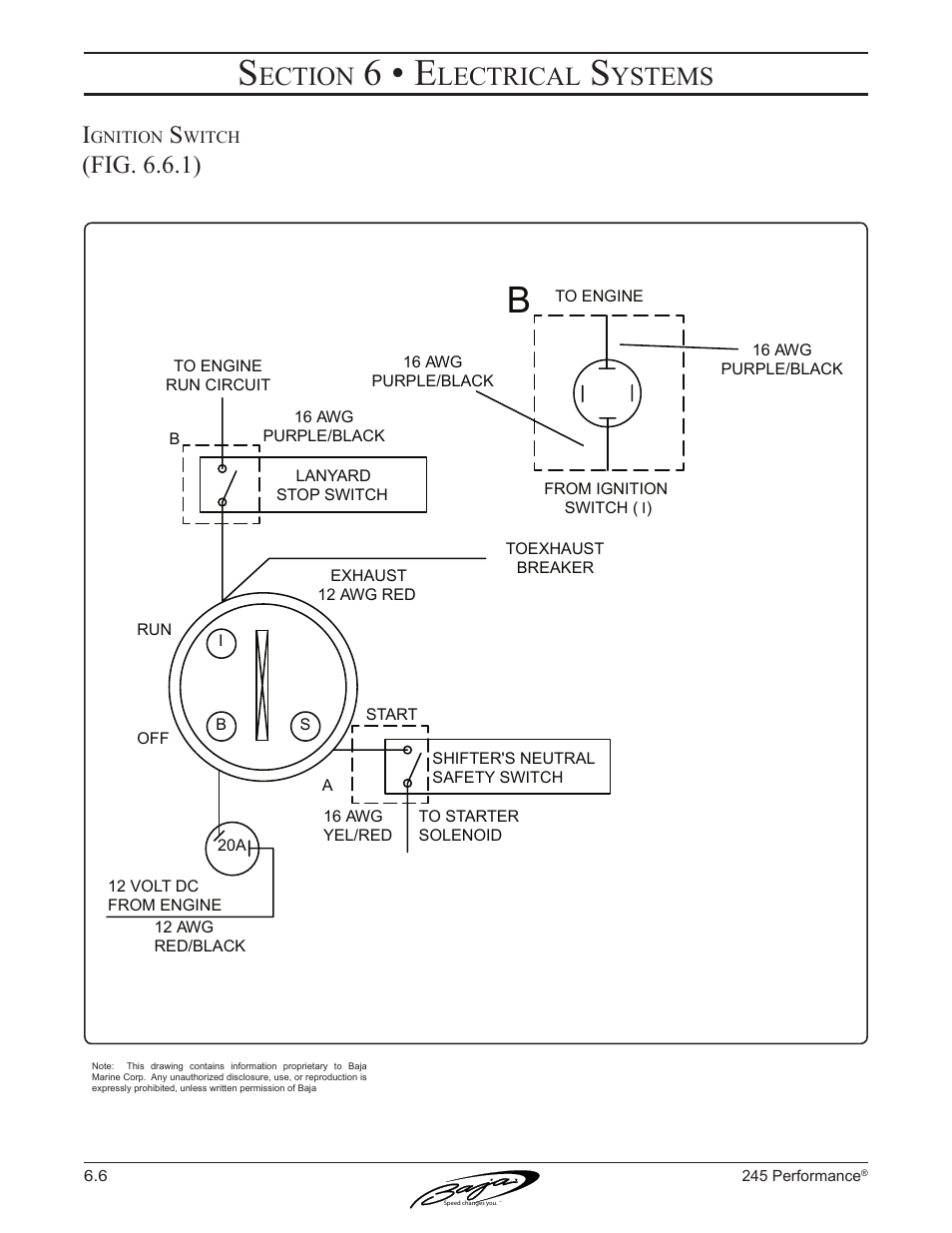 6 • e, Ection, Lectrical | Ystems, Fig. 6.6.1) | Baja Marine Performance 245 User Manual | Page 56 / 82