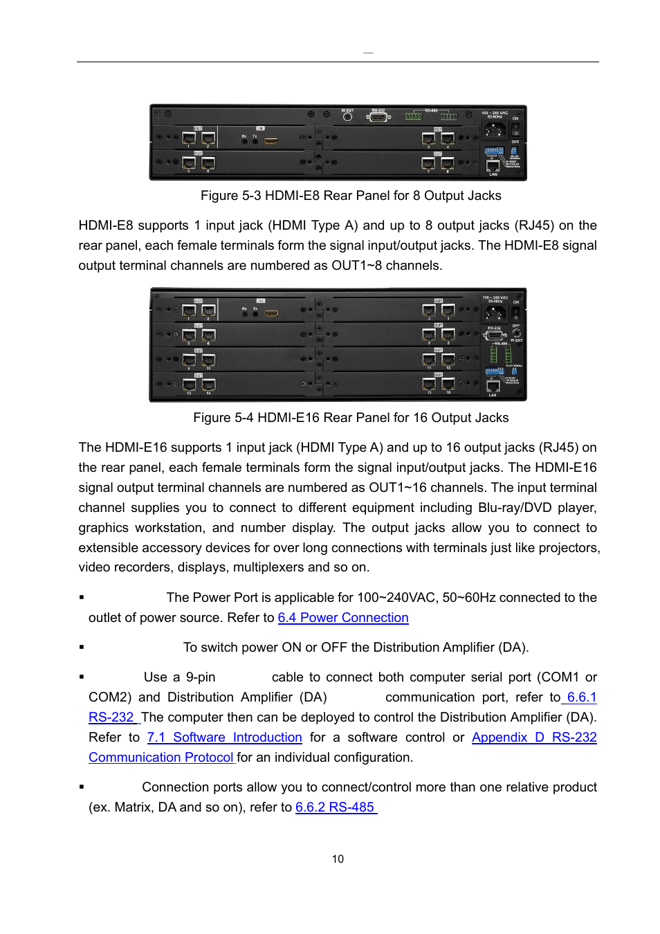 2 rear panel | Avlink HDMI-E8 User Manual | Page 11 / 71