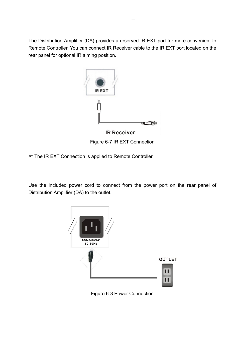 3 ir ext connection, 4 power connection | Avlink HDMI-E8 User Manual | Page 17 / 71