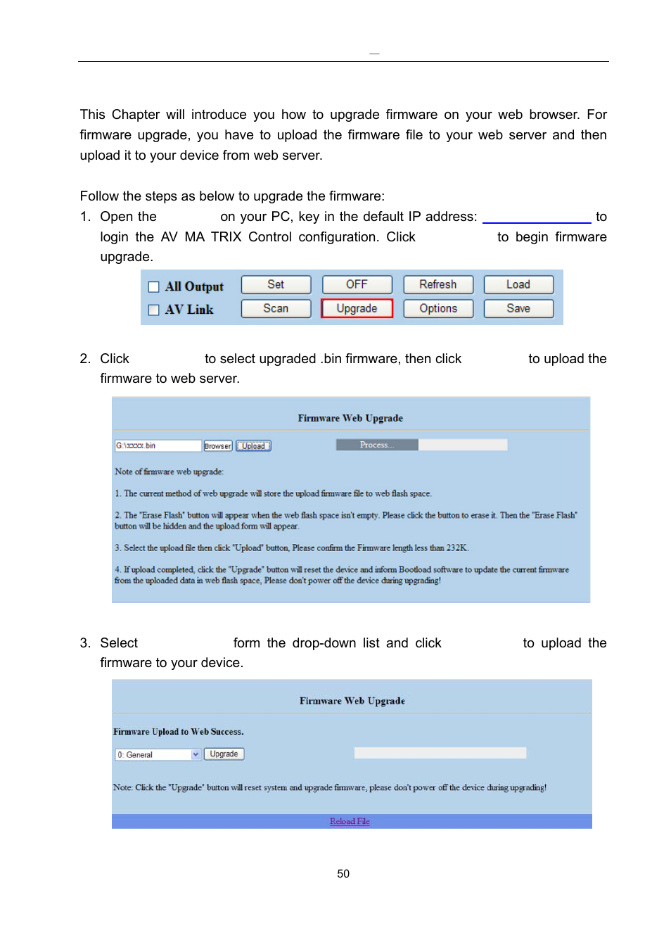 Appendix c firmware upgrade | Avlink HDMI-E8 User Manual | Page 51 / 71