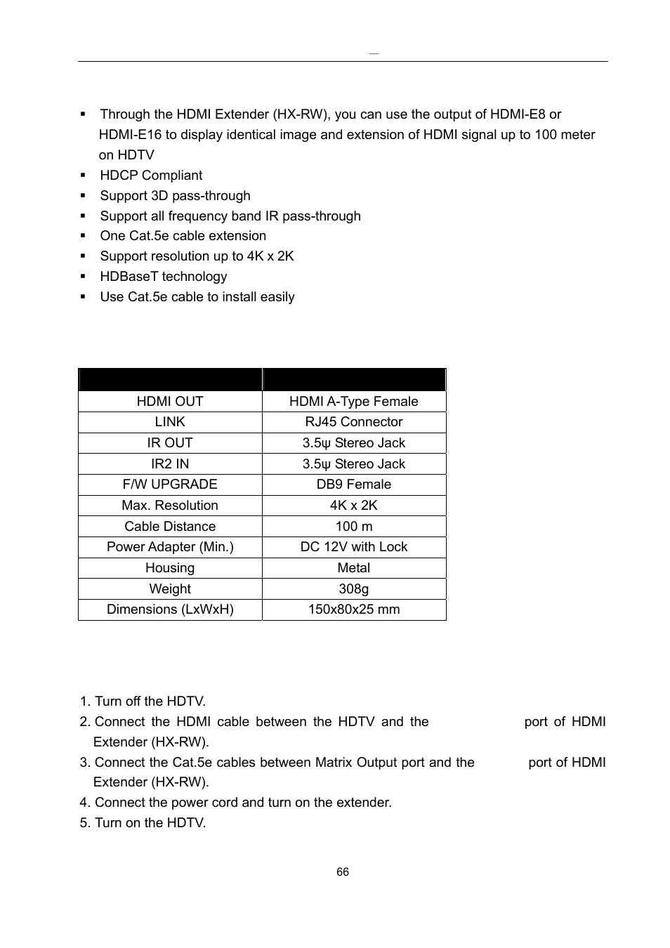 Features, Specifications, Installation | Avlink HDMI-E8 User Manual | Page 67 / 71