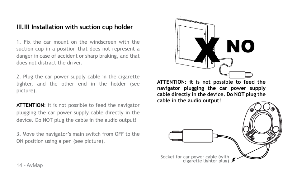 AvMap Geosat 6 series User Manual | Page 14 / 120