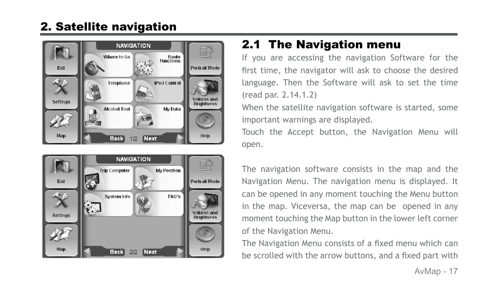 AvMap Geosat 6 series User Manual | Page 17 / 120