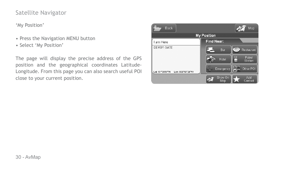 AvMap Geosat 6 series User Manual | Page 30 / 120
