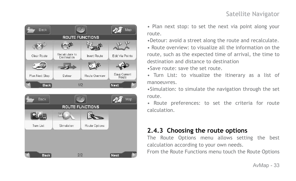 AvMap Geosat 6 series User Manual | Page 33 / 120
