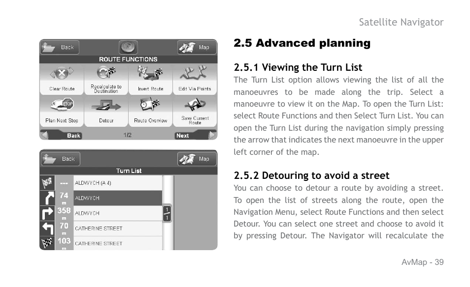 AvMap Geosat 6 series User Manual | Page 39 / 120