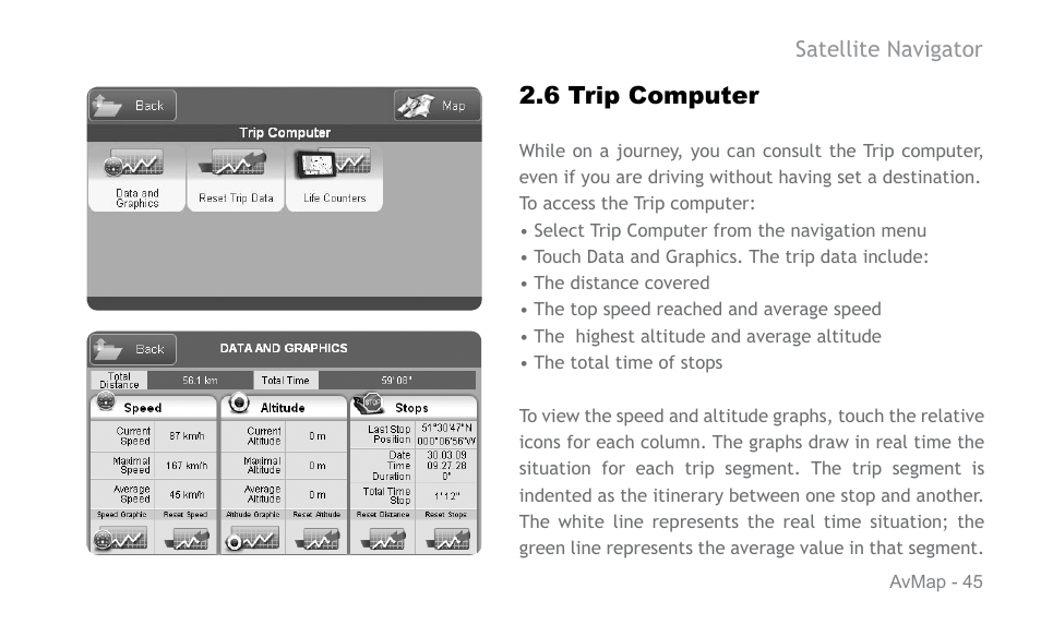 AvMap Geosat 6 series User Manual | Page 45 / 120