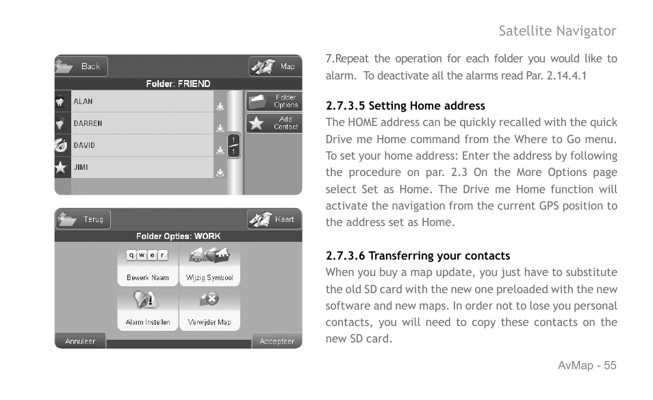 AvMap Geosat 6 series User Manual | Page 55 / 120
