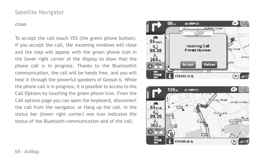 AvMap Geosat 6 series User Manual | Page 68 / 120