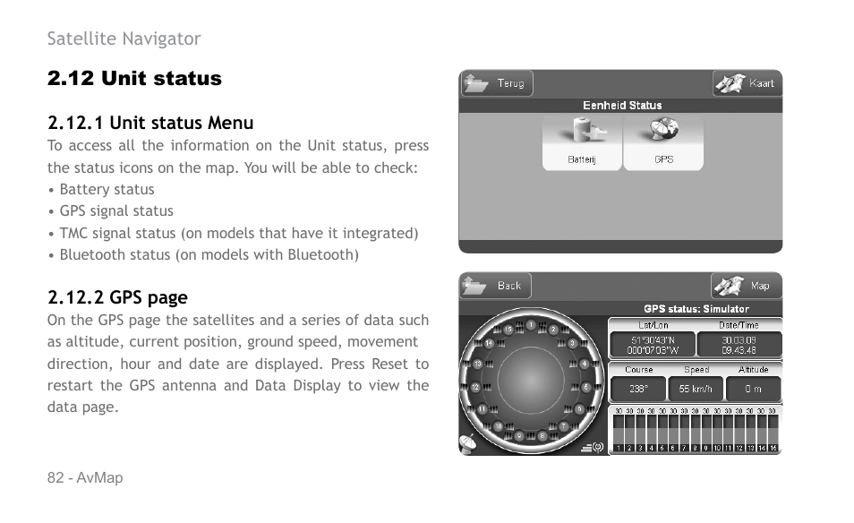 AvMap Geosat 6 series User Manual | Page 82 / 120
