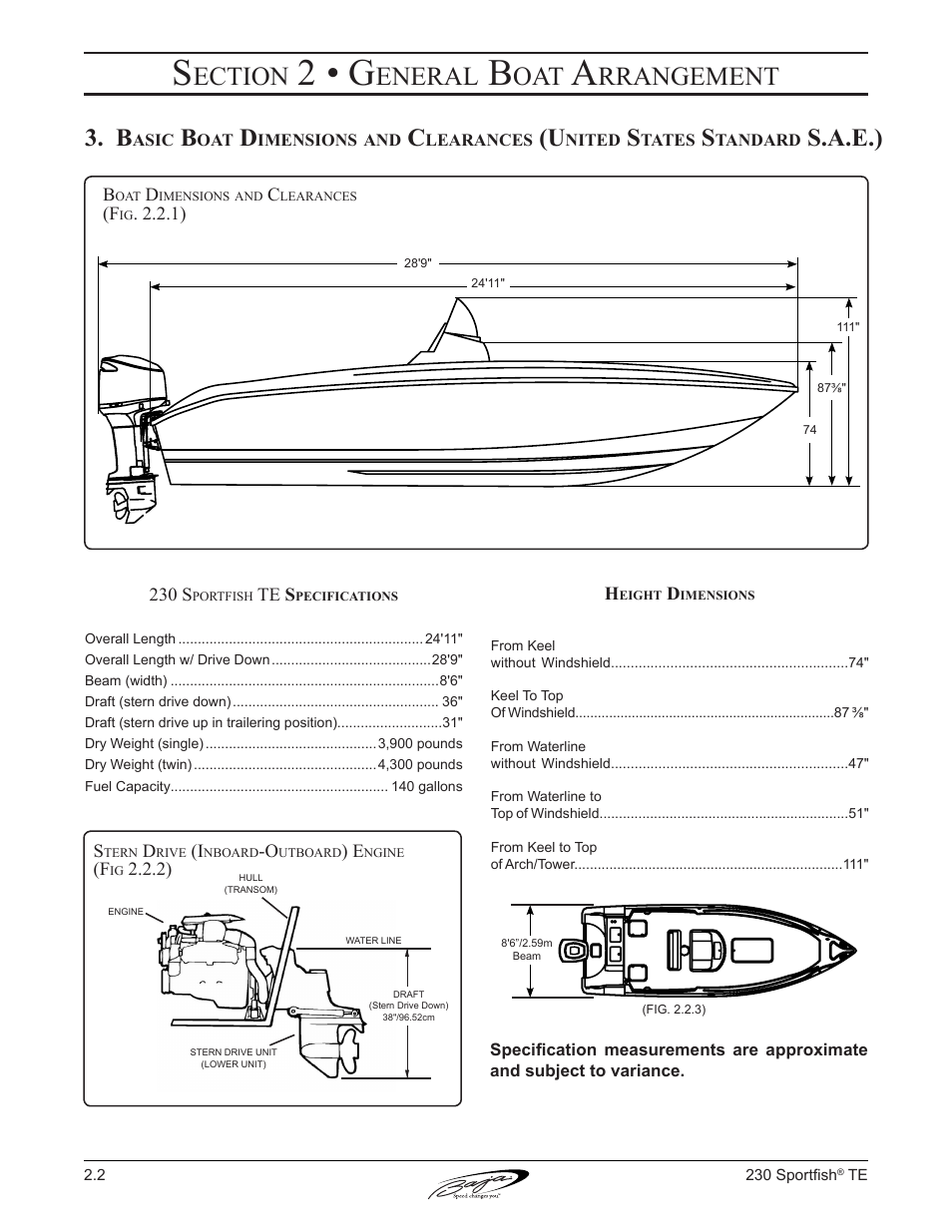 2 • g, Ection, Eneral | Rrangement, S.a.e.) | Baja Marine Sportfish Tournament Edition 230 User Manual | Page 30 / 83