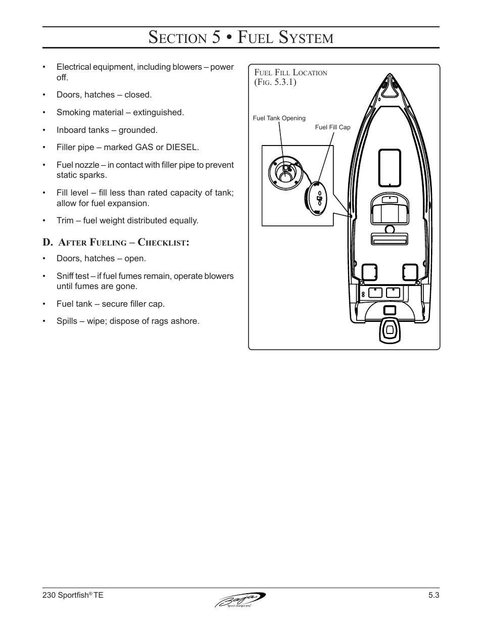 5 • f, Ection, Ystem | Baja Marine Sportfish Tournament Edition 230 User Manual | Page 51 / 83