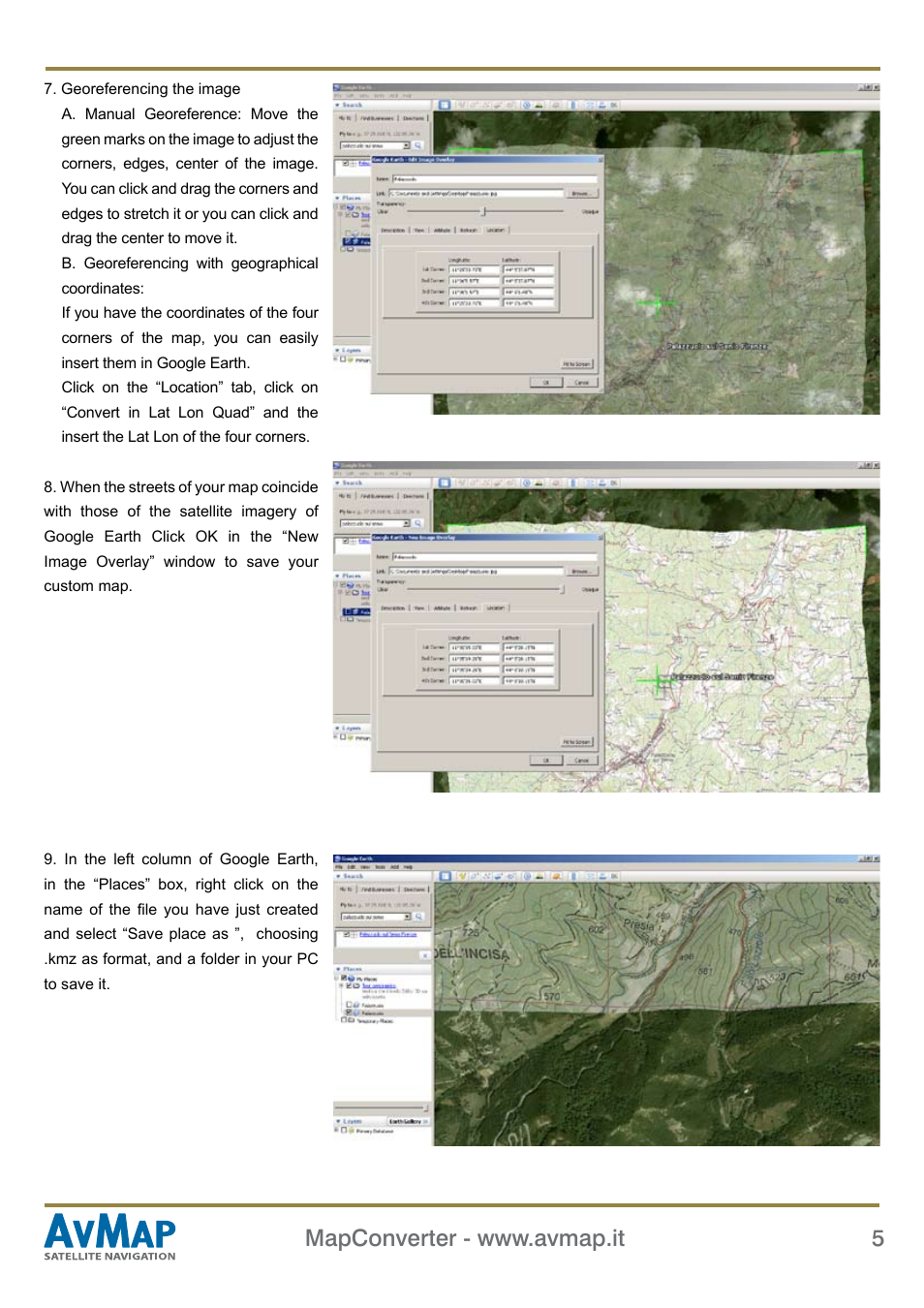 AvMap MapConverter User Manual | Page 5 / 8