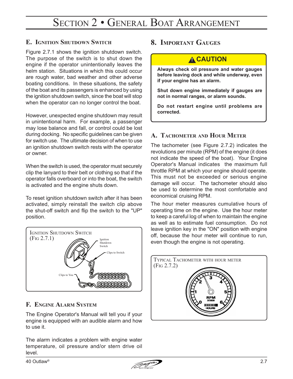 2 • g, Ection, Eneral | Rrangement | Baja Marine Outlaw 40 User Manual | Page 35 / 90