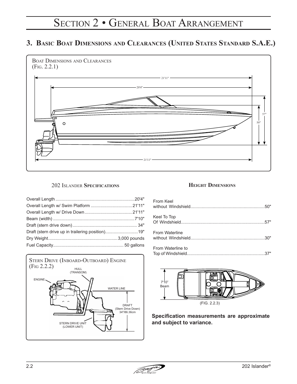 2 • g, Ection, Eneral | Rrangement, S.a.e.) | Baja Marine 202 Islander User Manual | Page 30 / 83