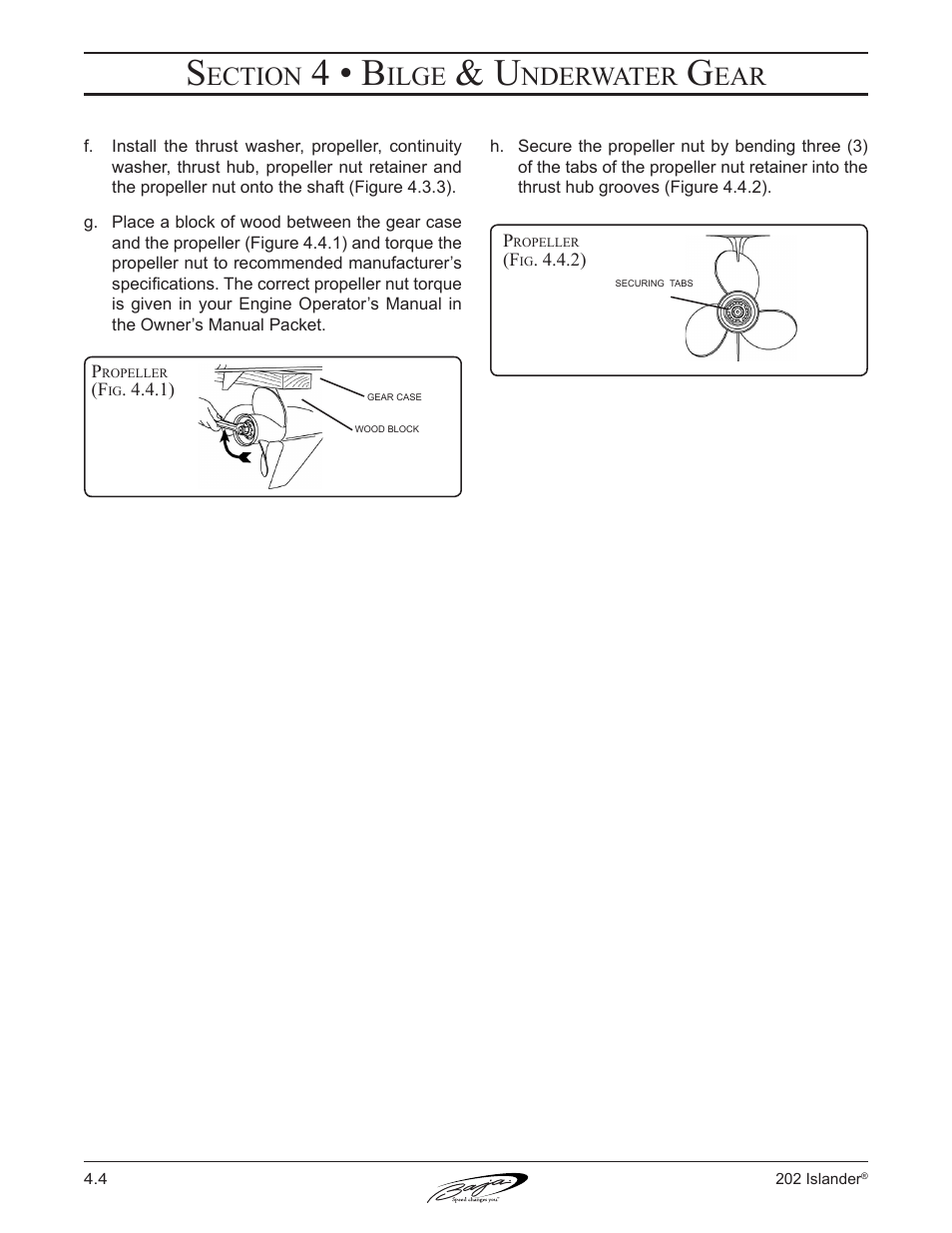 4 • b, Ection, Ilge | Nderwater | Baja Marine 202 Islander User Manual | Page 47 / 83