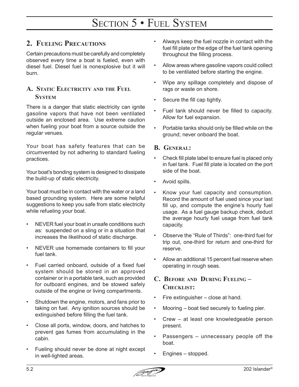 5 • f, Ection, Ystem | Baja Marine 202 Islander User Manual | Page 49 / 83