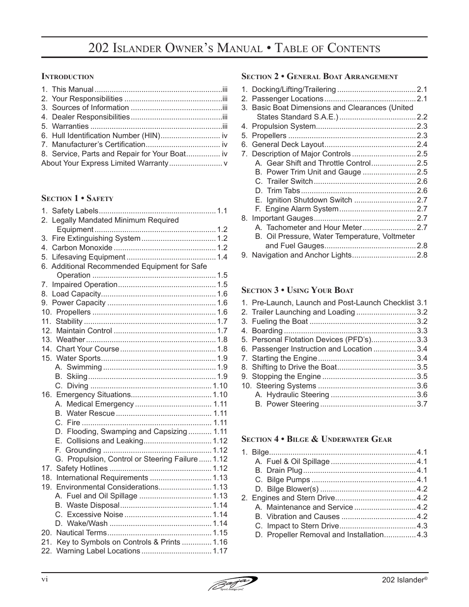 202 i | Baja Marine 202 Islander User Manual | Page 8 / 83
