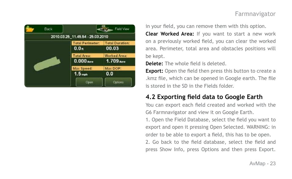 AvMap G6 User Manual | Page 23 / 32