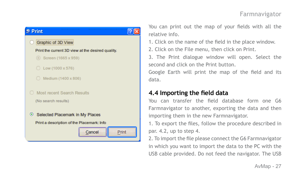 AvMap G6 User Manual | Page 27 / 32