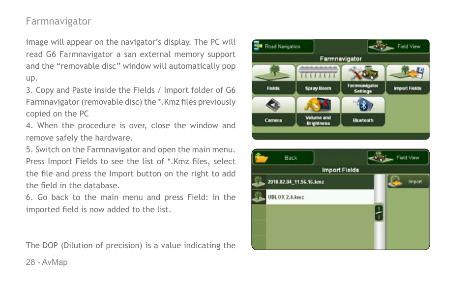 AvMap G6 User Manual | Page 28 / 32