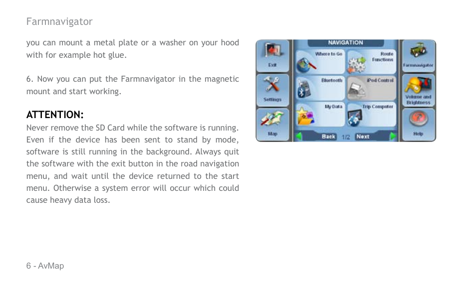 AvMap G6 User Manual | Page 6 / 32