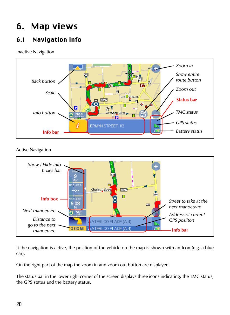 Map views | AvMap Geosat 5 series Manual User Manual | Page 20 / 48