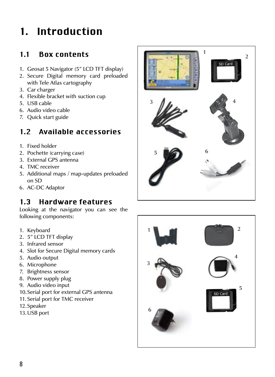 Introduction | AvMap Geosat 5 series Manual User Manual | Page 8 / 48