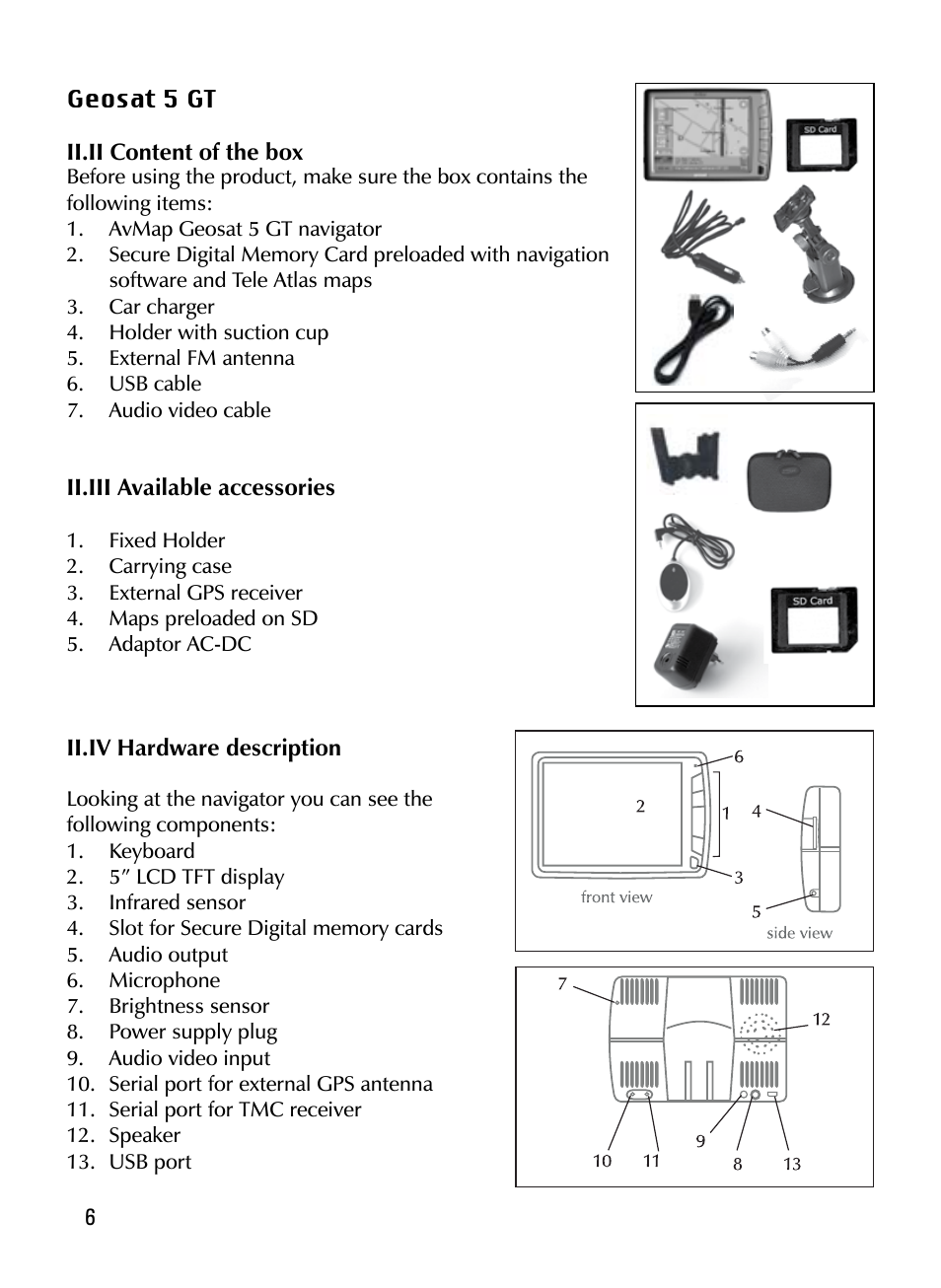 AvMap Geosat 5 GT User Manual | Page 6 / 14