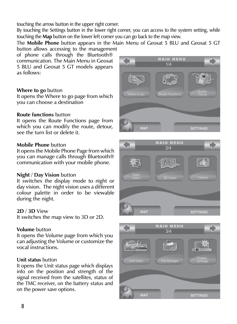 AvMap Geosat 5 GT User Manual | Page 8 / 14
