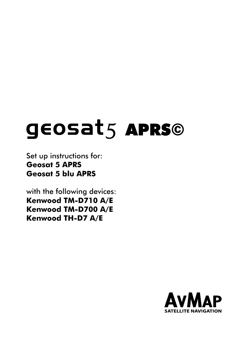 AvMap Geosat 5 APRS User Manual | Page 3 / 12
