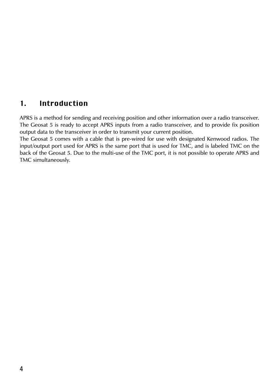 AvMap Geosat 5 APRS User Manual | Page 4 / 12