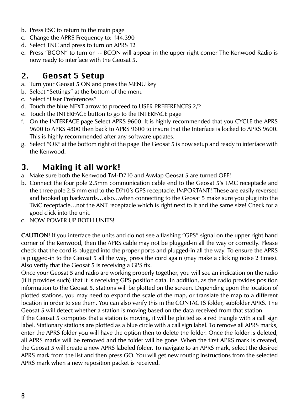 AvMap Geosat 5 APRS User Manual | Page 6 / 12