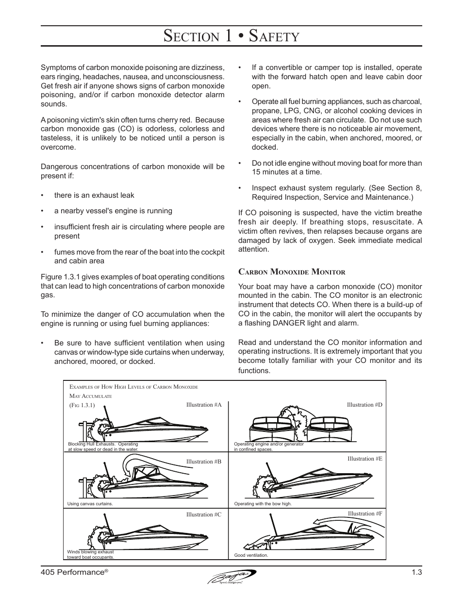 1 • s, Ection, Afety | Baja Marine Performance 405 User Manual | Page 13 / 88