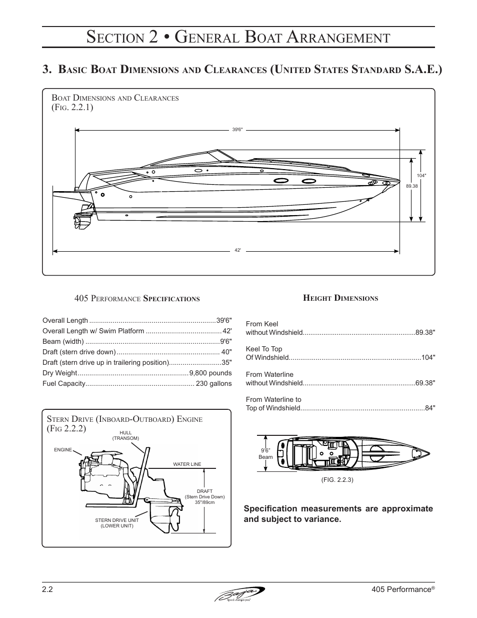 2 • g, Ection, Eneral | Rrangement, S.a.e.) | Baja Marine Performance 405 User Manual | Page 30 / 88