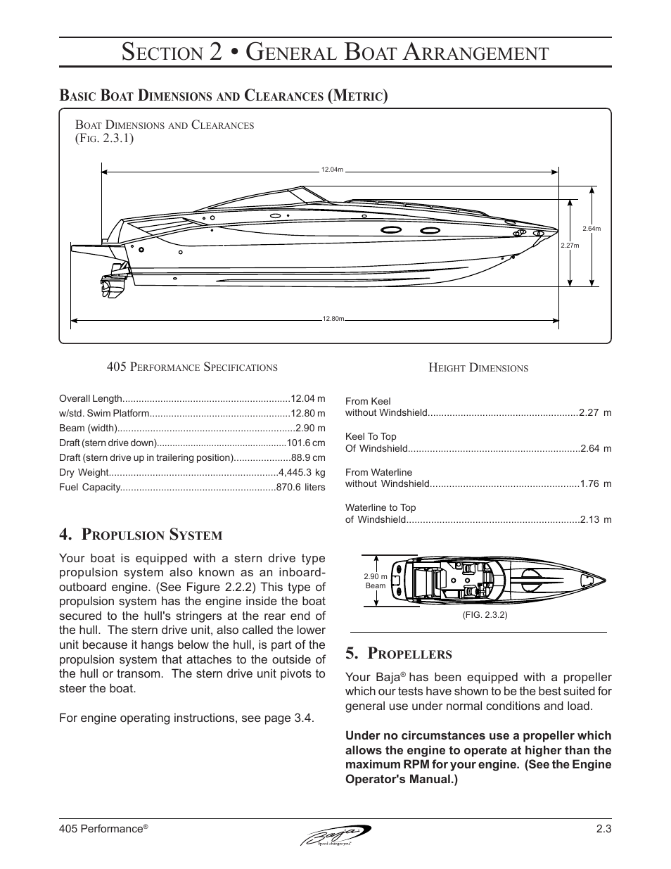 2 • g, Ection, Eneral | Rrangement | Baja Marine Performance 405 User Manual | Page 31 / 88