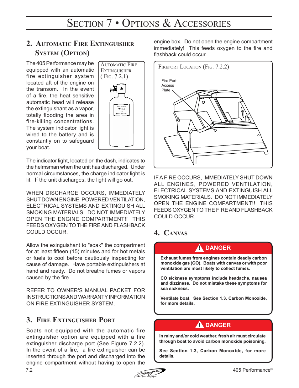 7 • o, Ection, Ptions | Ccessories | Baja Marine Performance 405 User Manual | Page 64 / 88