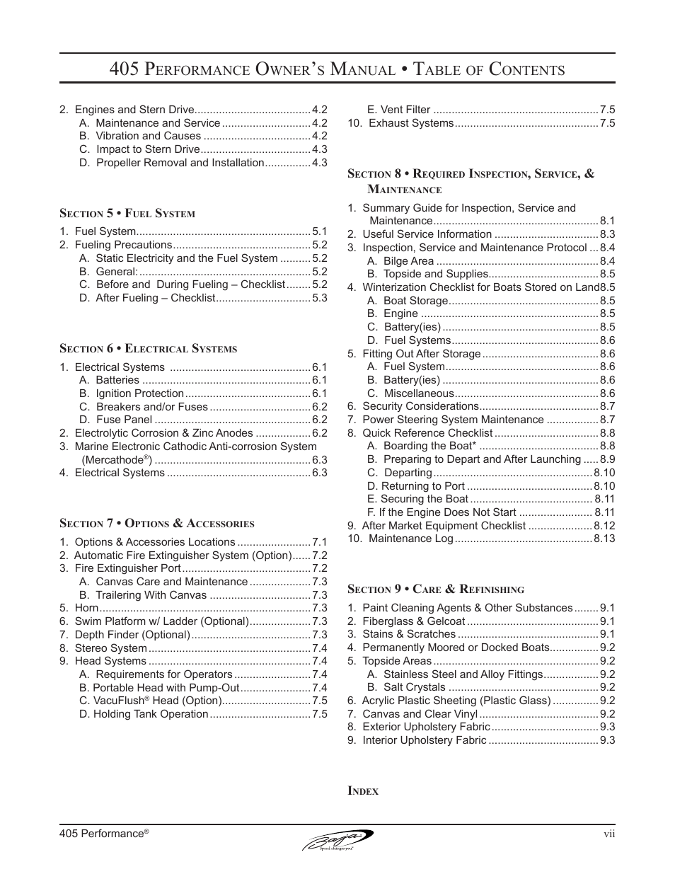 405 p | Baja Marine Performance 405 User Manual | Page 9 / 88
