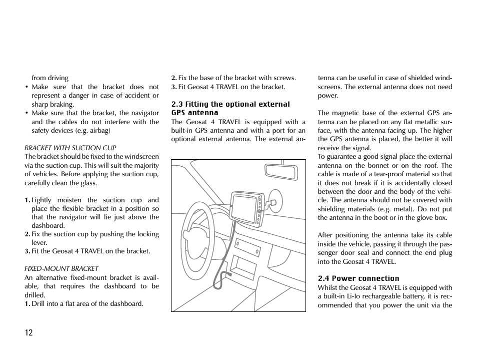 AvMap Geosat 4 TRAVEL Europe User Manual | Page 12 / 60