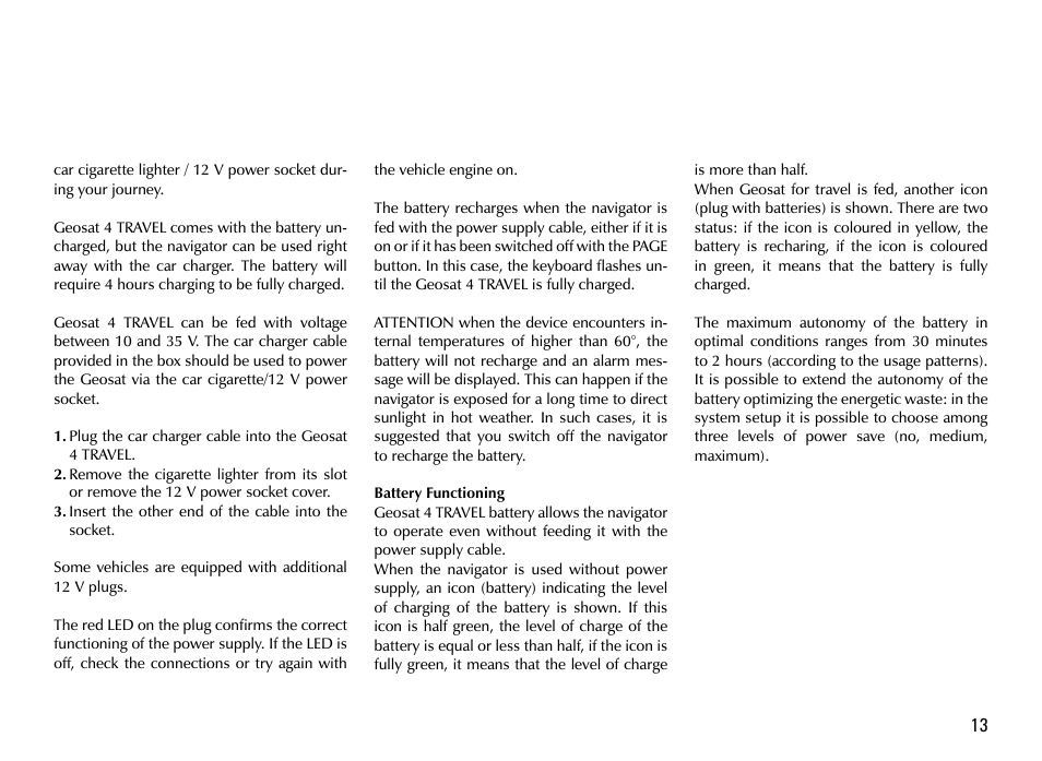 AvMap Geosat 4 TRAVEL Europe User Manual | Page 13 / 60