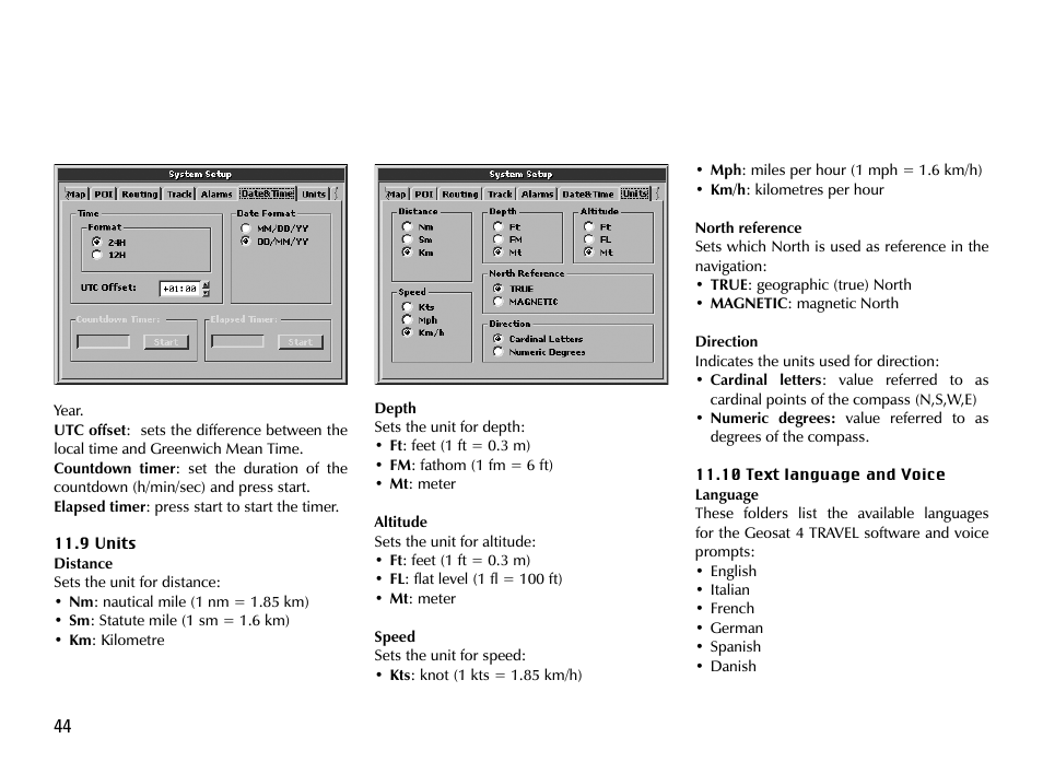 AvMap Geosat 4 TRAVEL Europe User Manual | Page 44 / 60