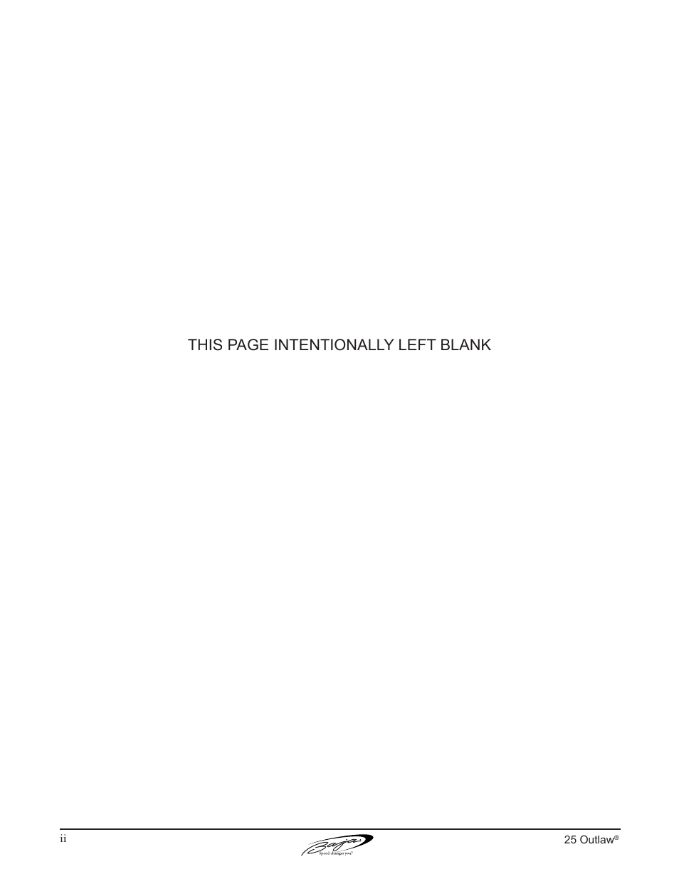 This page intentionally left blank | Baja Marine Outlaw 25 User Manual | Page 4 / 87