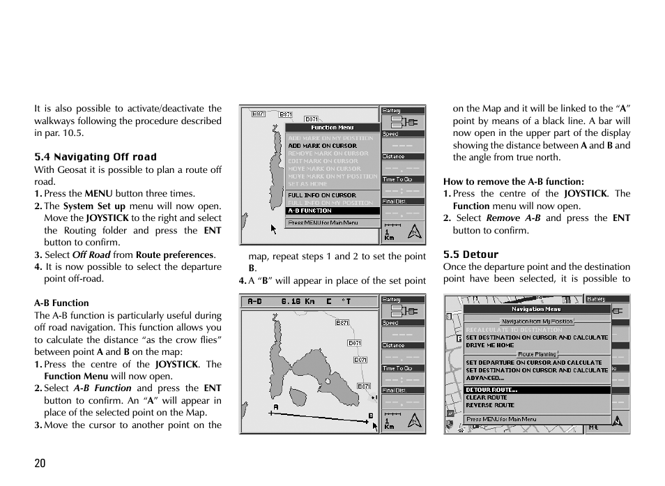 AvMap GEOSAT 4 TRUCK User Manual | Page 20 / 60