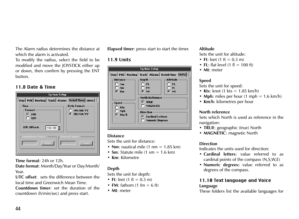 AvMap GEOSAT 4 TRUCK User Manual | Page 44 / 60